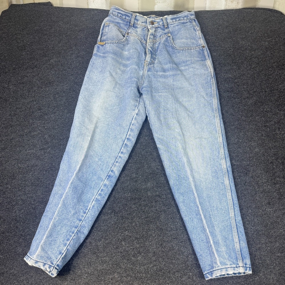 Vintage Gitano Mom Jeans Womens 10 Short Blue Denim Cotton Stretch Tapered Leg